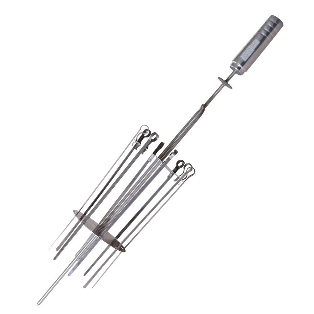 Espeto Giratório Carrossel com 8 Espetinho em inox