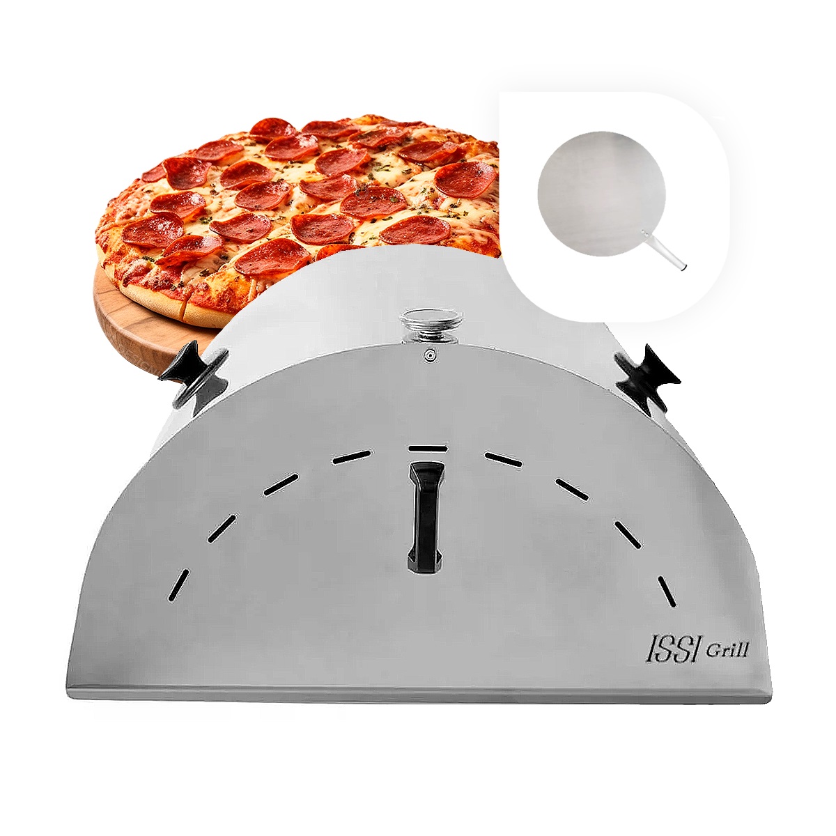Forno de Pizza Médio em Inox para Churrasqueira